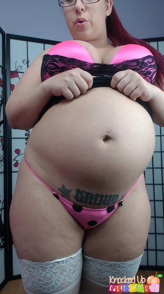 ass, pregnant, upskirt, white stockings