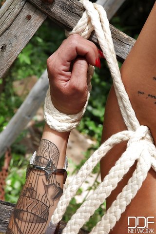 big tits, bondage, tattoo, wife
