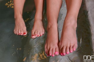 ass, foot, tiny tits, wet