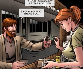 red-haired waitress kind stranger