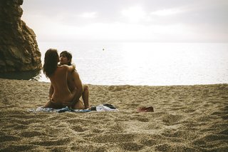 wet beach handjob