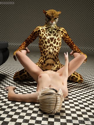 furry cheetah-like fiend fucks