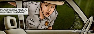 mujer parque ranger investigates