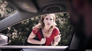rubias long-haired hitcher enjoys