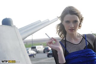 babe, public, smoking, upskirt