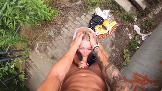 cute blonde power fucked
