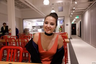 petite brunette chick enjoys