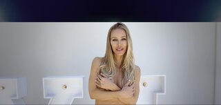 athletic mature lady demonstrates