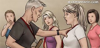 busty blonde teen punished
