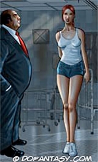 restrained redhead chick tormented