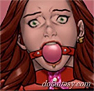 beautiful redhead submissive gagged
