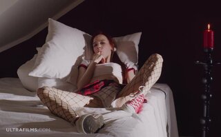 redhead russian teen showing
